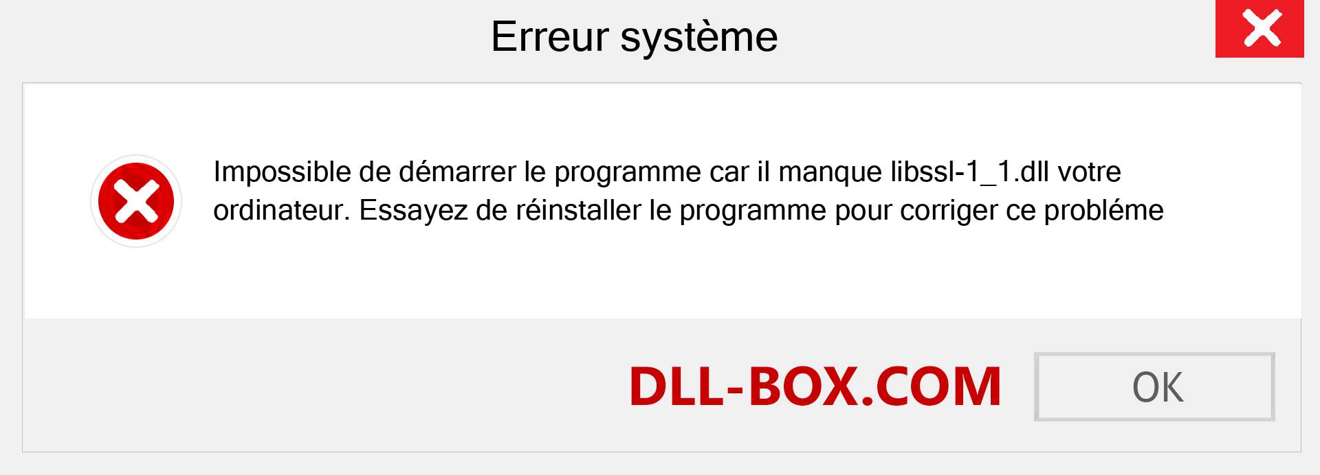 Le fichier libssl-1_1.dll est manquant ?. Télécharger pour Windows 7, 8, 10 - Correction de l'erreur manquante libssl-1_1 dll sur Windows, photos, images